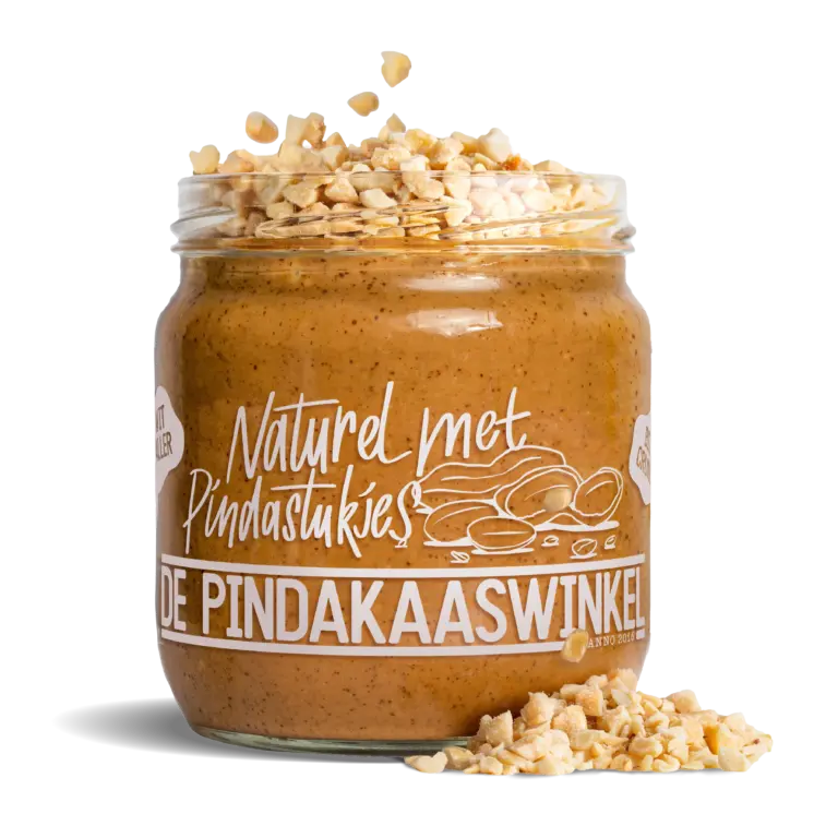 Pindakaas met pindastukjes