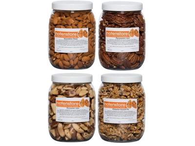 Voordeelpakket noten 2 (amandelen, pecannoten, paranoten en walnoten)